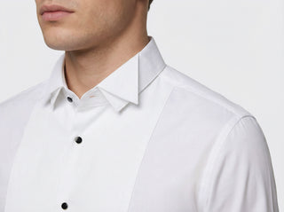 White Tuxedo DS Cotton Shirt Satin  - Fashion  from Albione - Just 289 zł! Shop Now at Albione