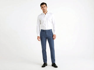 White Double Cuff Cotton Shirt Satin  - Fashion  from Albione - Just 289 zł! Shop Now at Albione