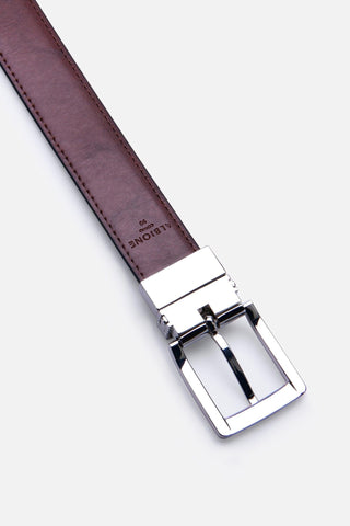 BELT DOUBLE BLACK/BROWN NICKLE 3.2CM  - Fashion  from Albione - Just 99 zł! Shop Now at Albione