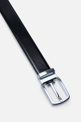 BELT DOUBLE BLACK/BROWN NICKLE SATIN 3.5CM  - Fashion  from Albione - Just 99 zł! Shop Now at Albione