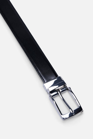 BELT DOUBLE BLACK/GREY NICKLE SATIN 3.5CM  - Fashion  from Albione - Just 99 zł! Shop Now at Albione